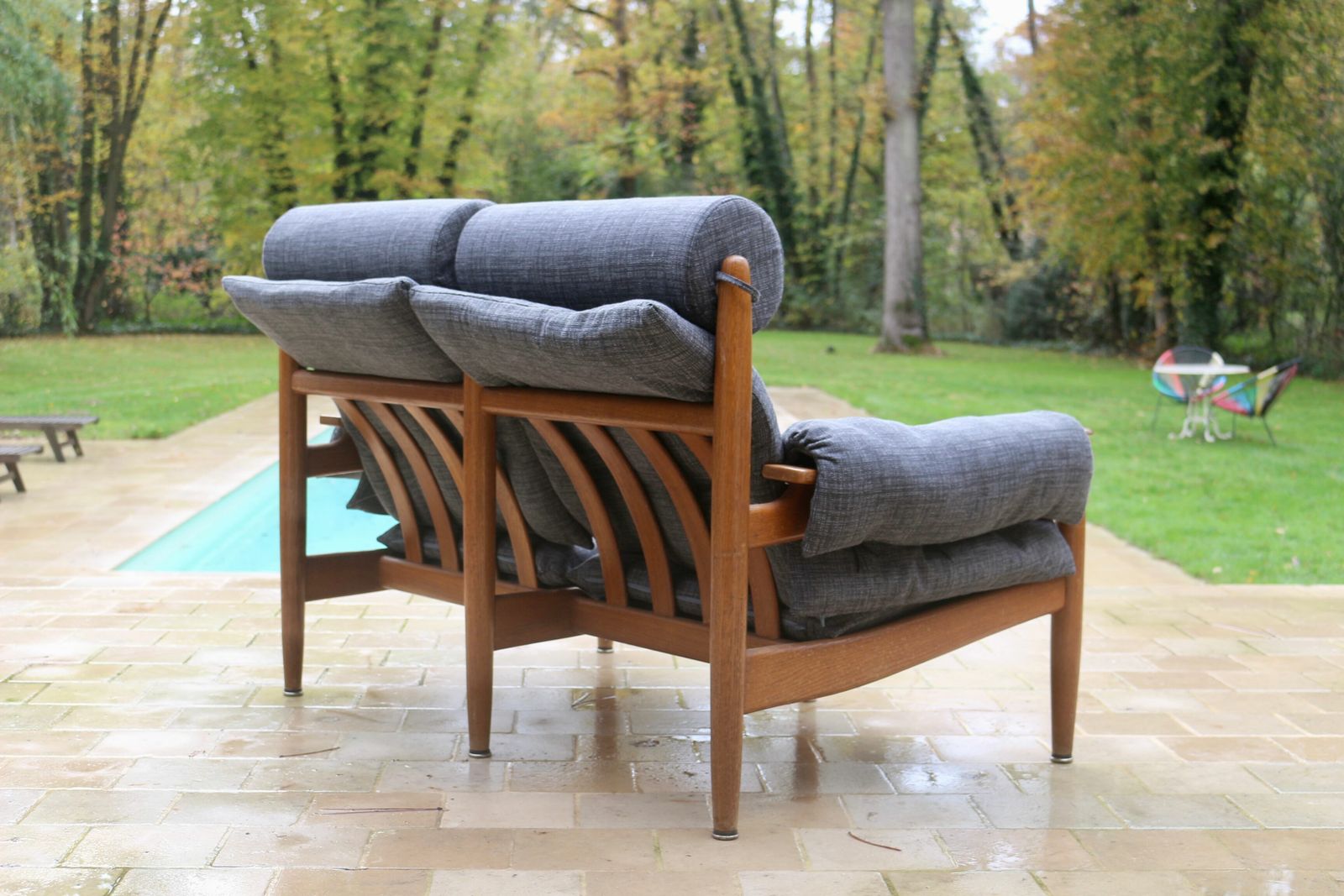 Furniture 2 Seater Sofa Year 1960 By Eric Merthen For Ire Møbler, Sweden 196 photo