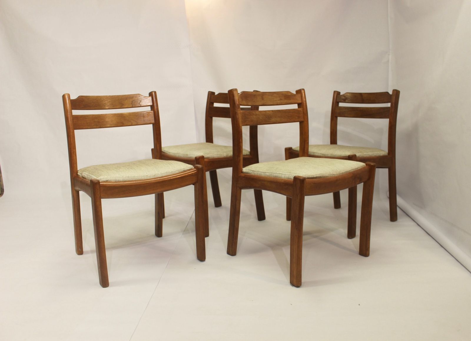 Furniture Set Of 4 Dyrlund Chairs From The 60s In Teak photo