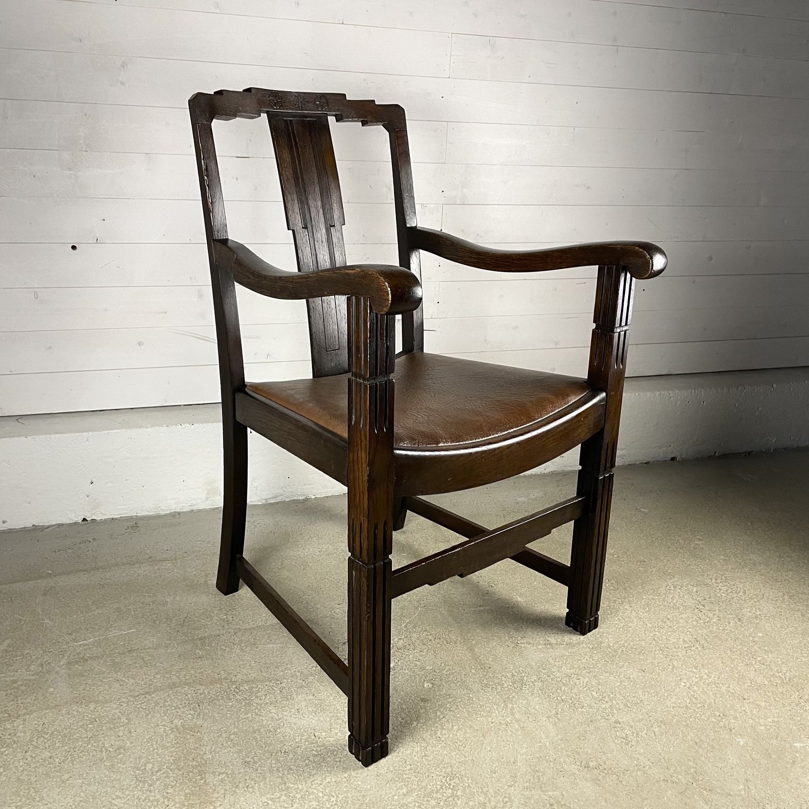 Antique 1930s Art Deco Elbow Chair