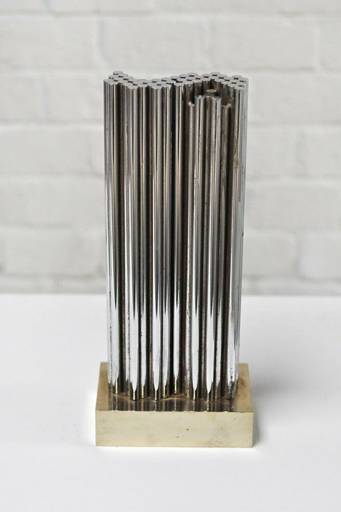 Belgian Brass And Metal Sculptural Lamps By Georges Mathias, 1970s, Set Of 2 photo 3692.0