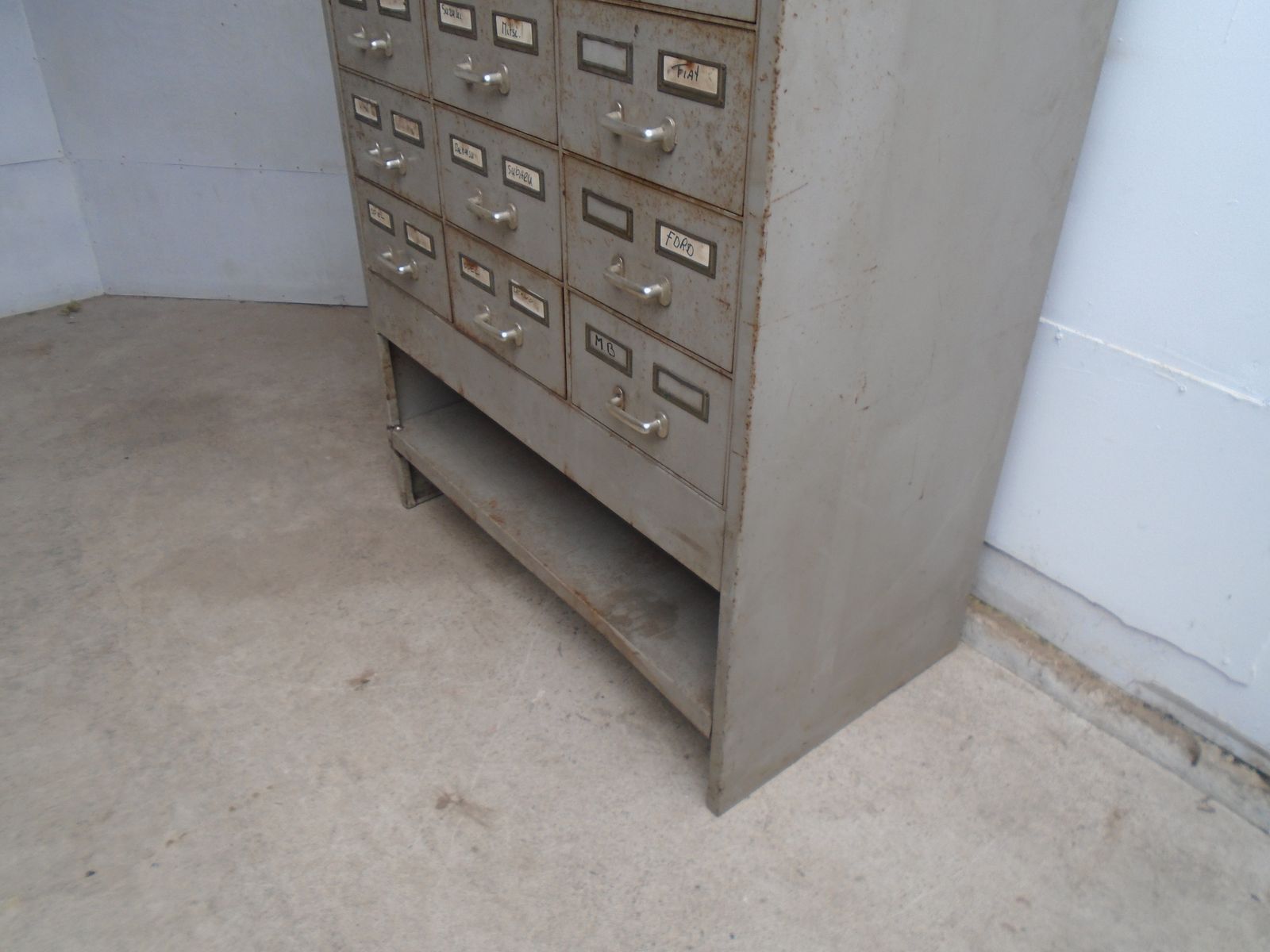 A Large Heavy 1930s Art Deco Original Metal 15 Drawer Chest Of Drawers photo Furniture