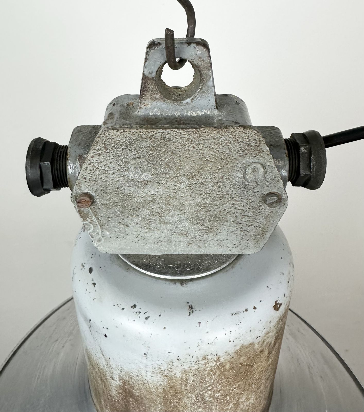 Lighting Industrial Aluminium Pendant Lamp From Polam Wilkasy, 1960s, 2x photo