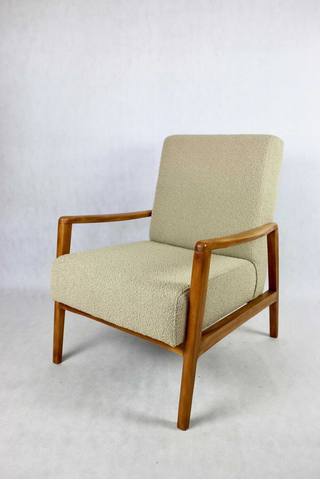 photo for sale Beautiful Vintage Two Three Seater Sofa With Armchairs From The 70s   Beige Boucle
