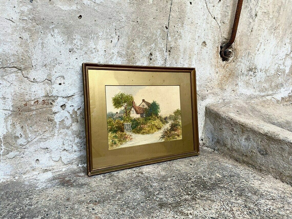 Arland Ussher Original Watercolour In Frame   Landscape   Irish Landscape   Signed Dated 1930 photo furniture