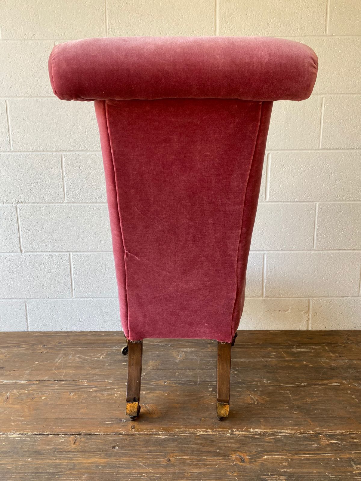 Hot Pink Velvet 19th Century Prayer Chair Bedroom Chair photo Furniture