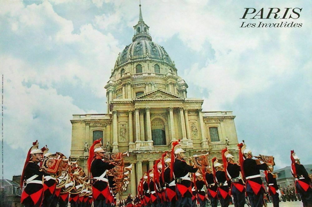Paris Les Invalides Napoleon Vintage Poster Poster   Draeger 1960