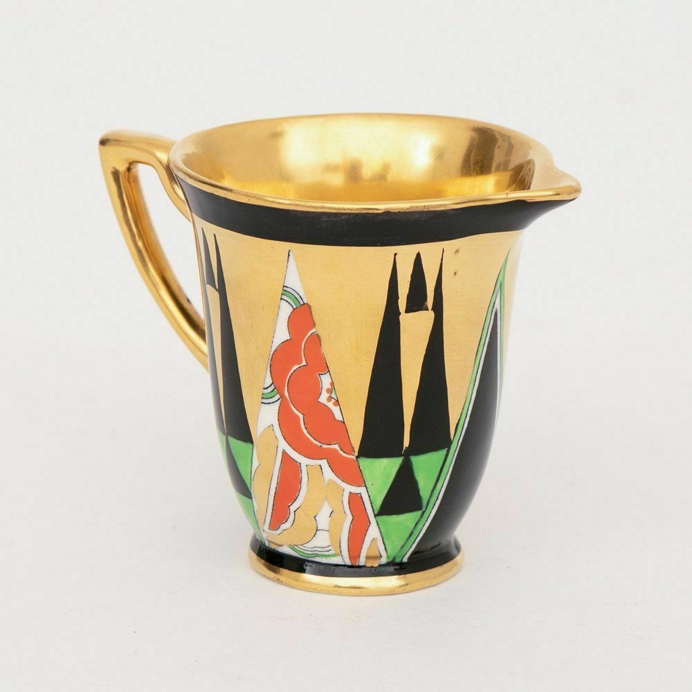 Art Deco 'Orient' Cream Jug By Crown Devon photo Home Decor