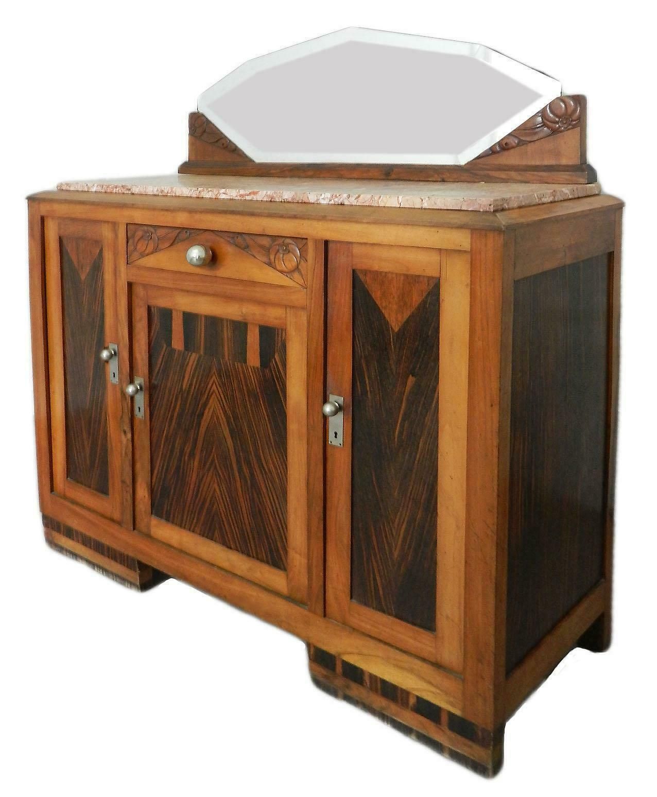 Art Deco Credenza Sideboard French Macassar Ebony Sue Et Mare Buffet, Circa 1930 photo furniture