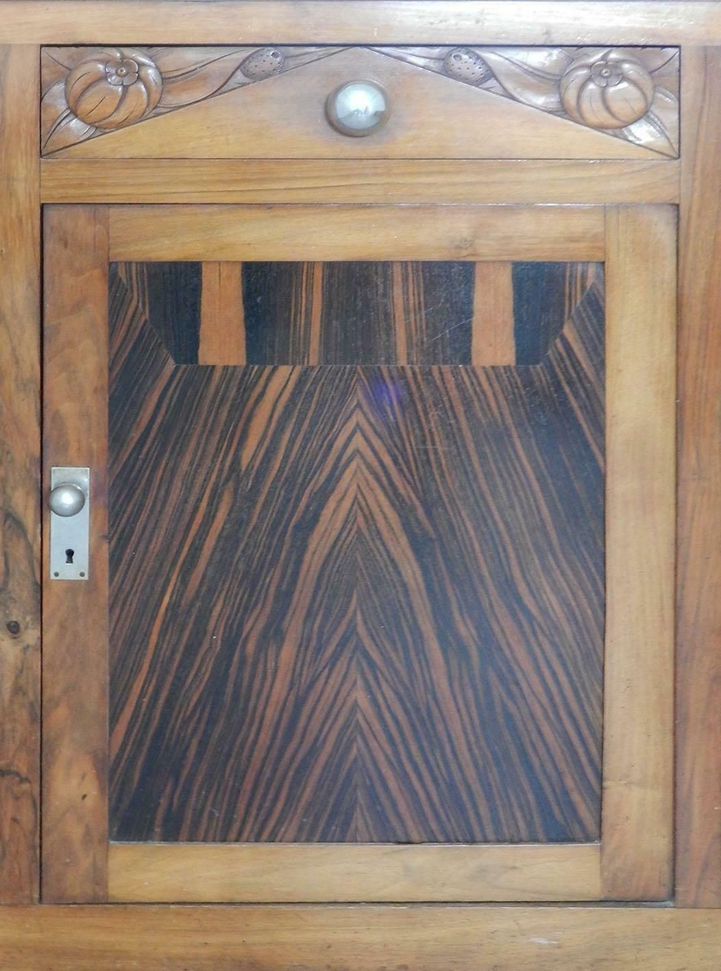 Art Deco Credenza Sideboard French Macassar Ebony Sue Et Mare Buffet, Circa 1930 photo for sale