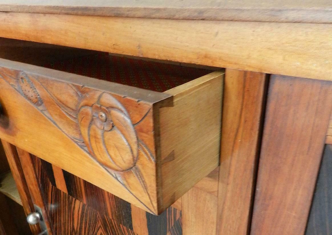 Art Deco Credenza Sideboard French Macassar Ebony Sue Et Mare Buffet, Circa 1930 photo Furniture