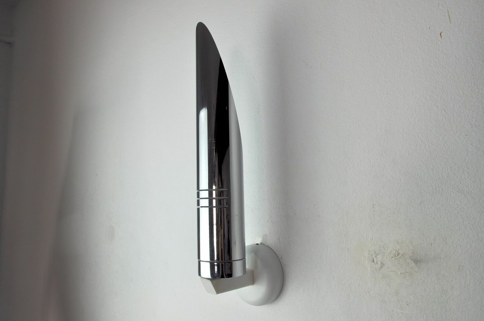 Tubular Space Age Wall Lamp, Chromed Metal, Italy, 1970 photo 978.0