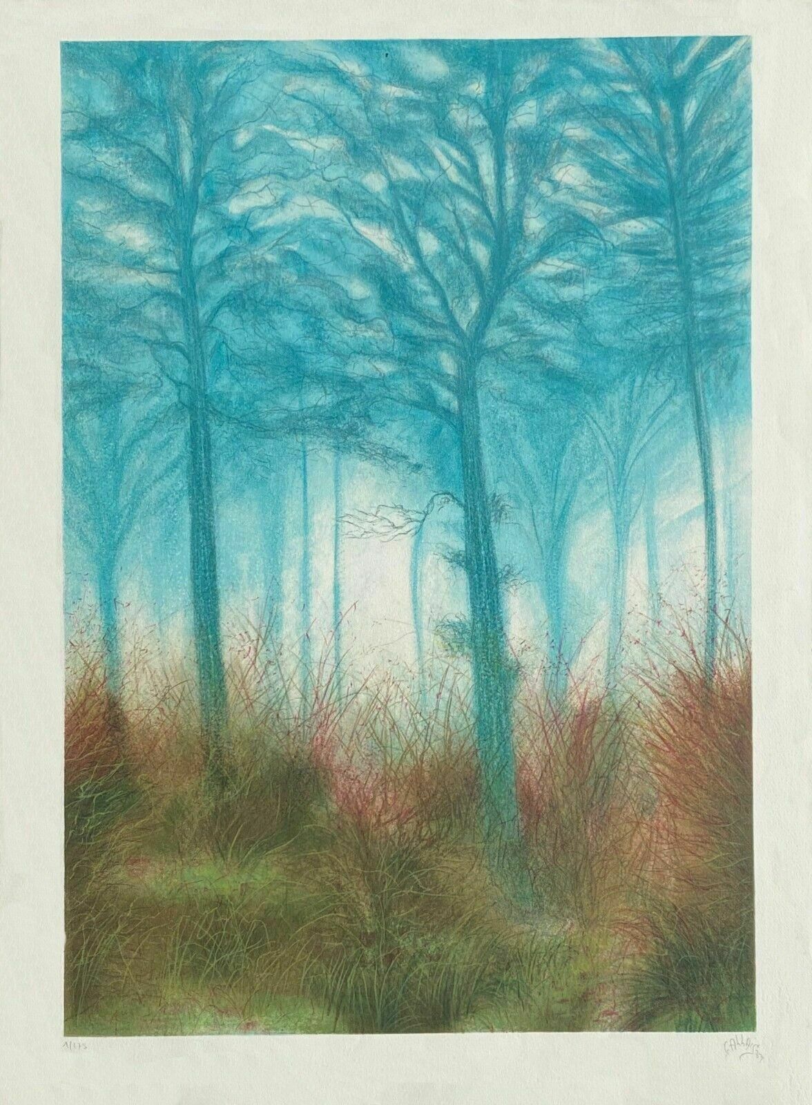 Daniel Gallais   Signed Lithograph   Japanese Landscape   Morning Dawn