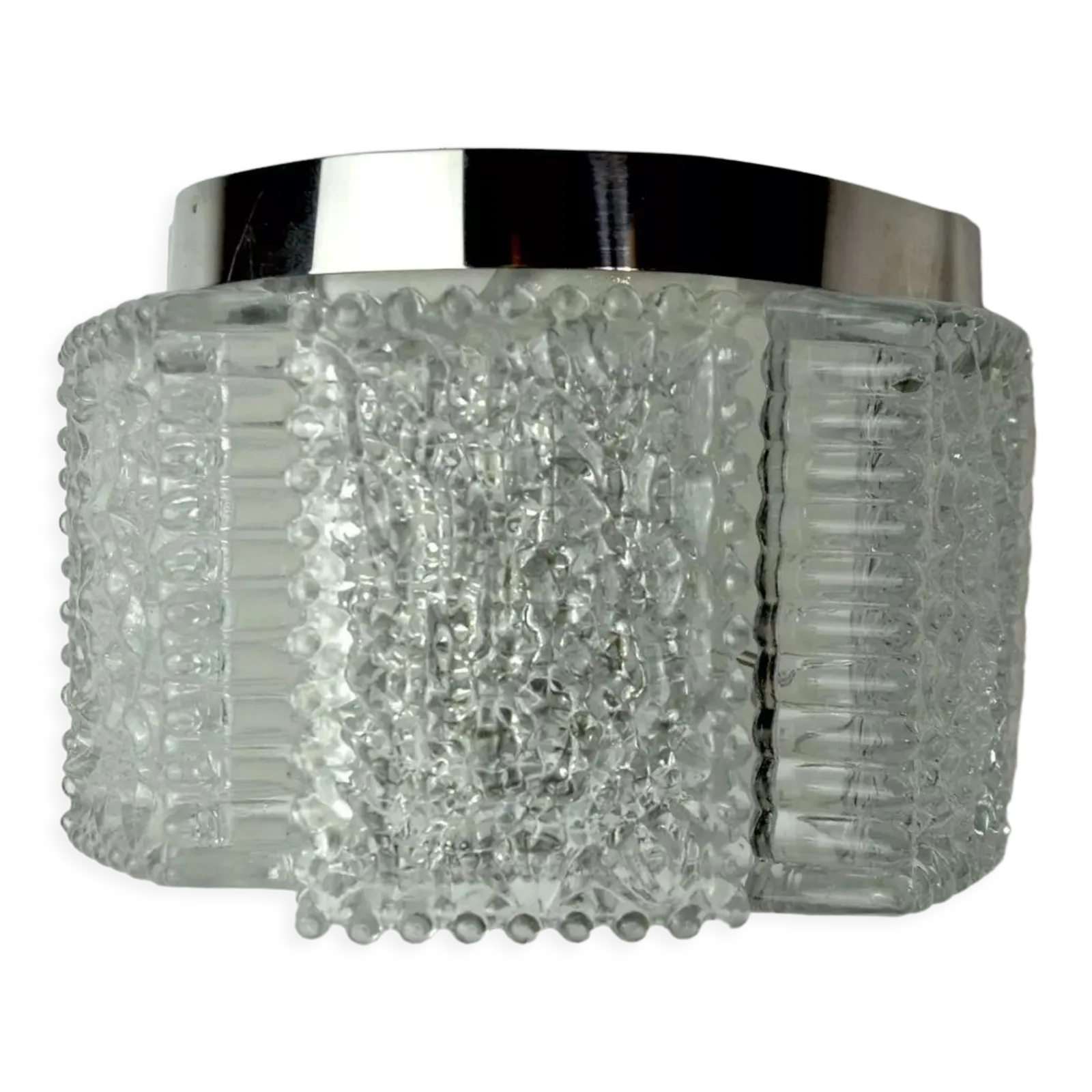 Wall Lamp By Kaiser Leuchten In Frosted Glass Germany 1960