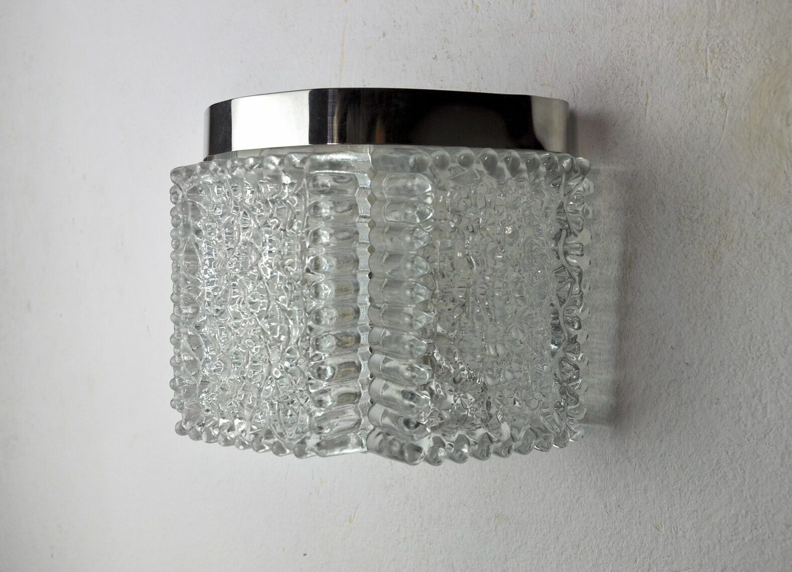 Wall Lamp By Kaiser Leuchten In Frosted Glass Germany 1960 photo vinterior