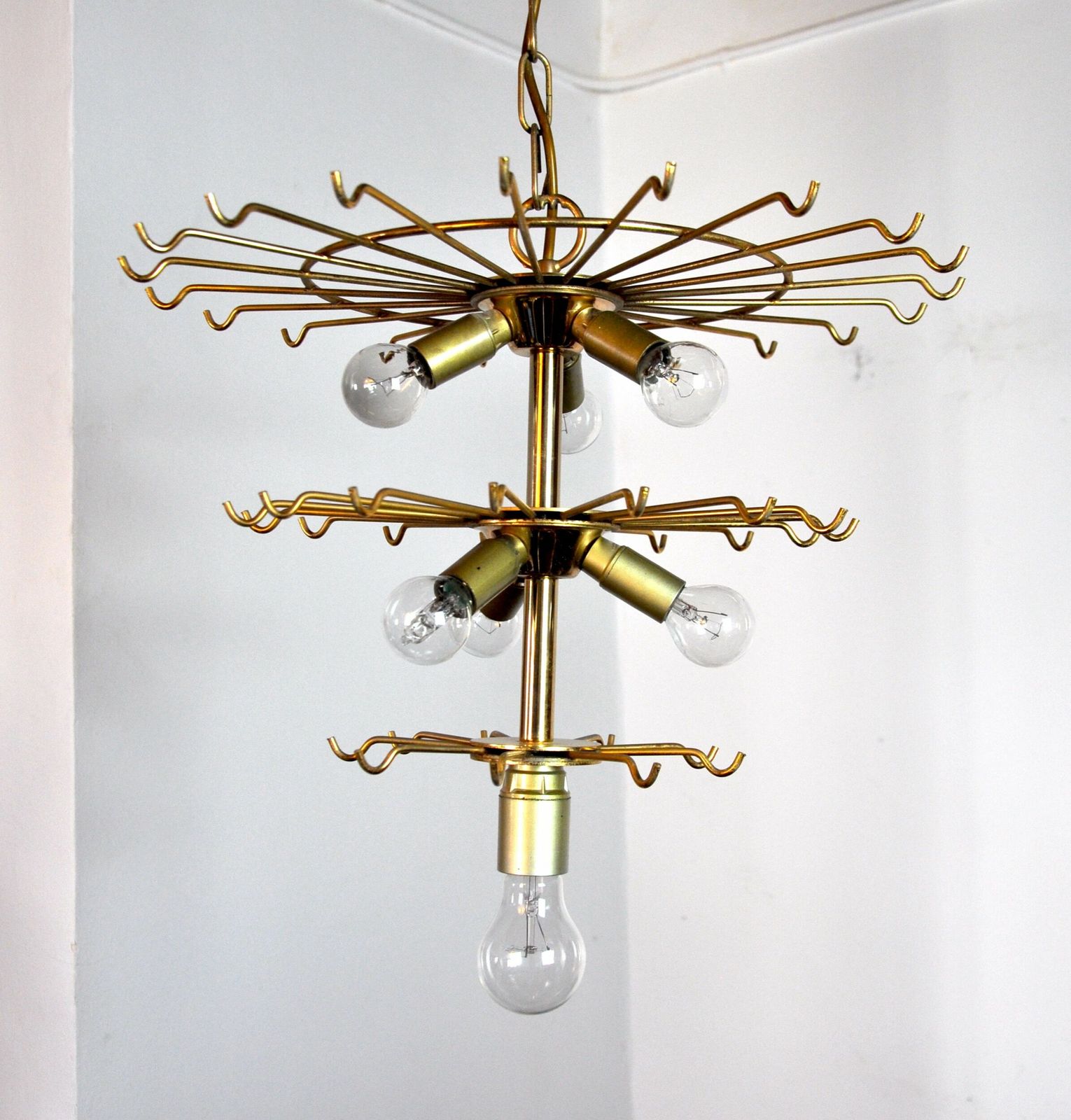 Zero Quattro Chandelier, 3 Levels, Murano Glass Italy 1970 photo Lighting