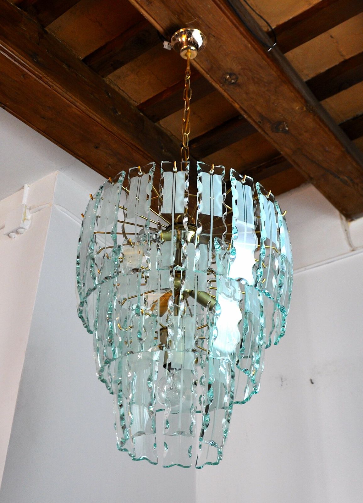 Zero Quattro Chandelier, 3 Levels, Murano Glass Italy 1970 photo 2529.0