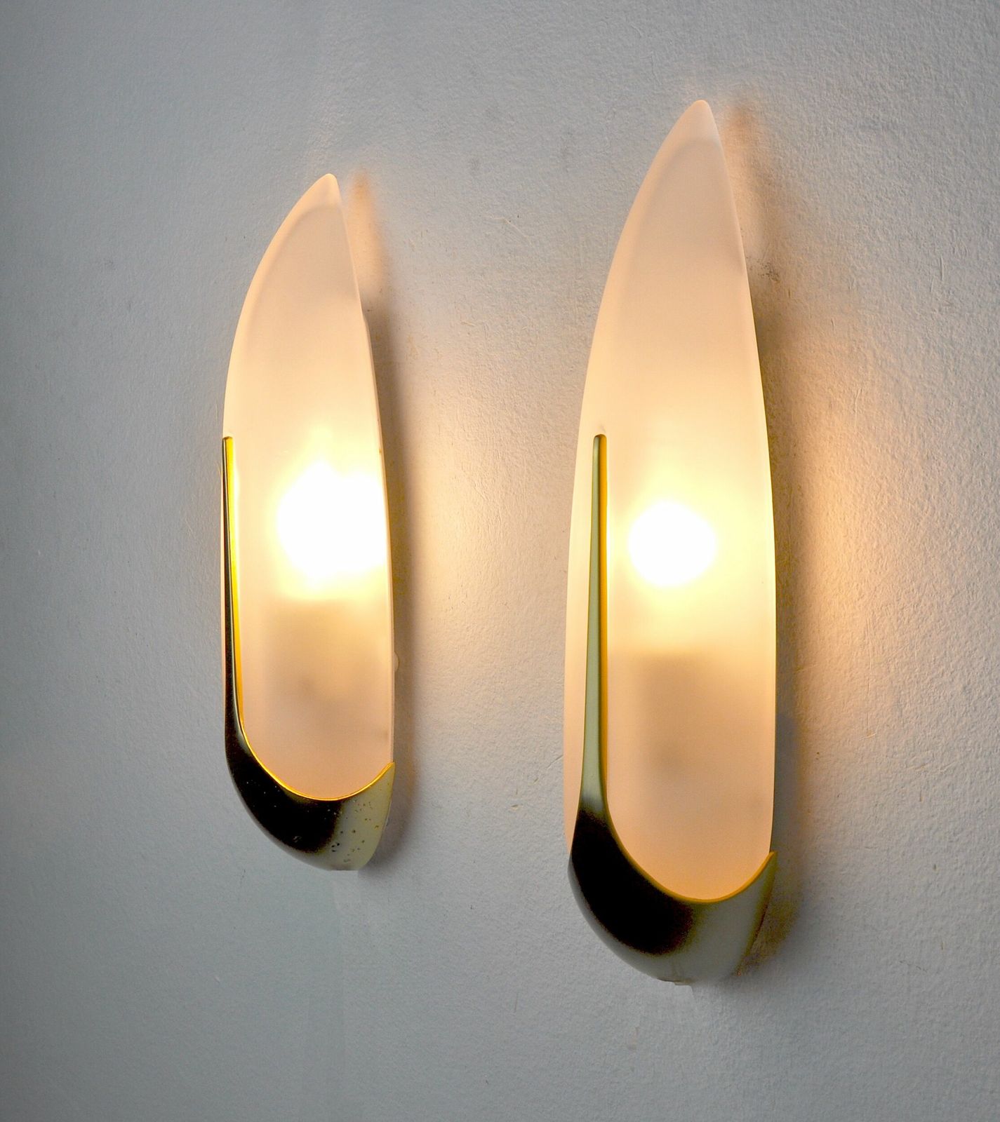 Pair Of "Ears Of Corn" Sconces Idearte Spain 1980 photo buy