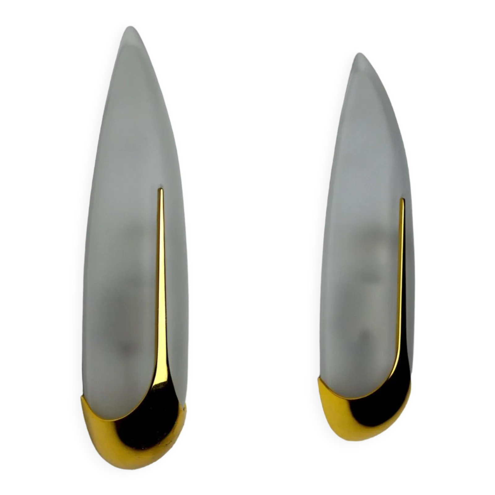 Pair Of Idearte "épis" Sconces, Glass And Metal, Spain 1980