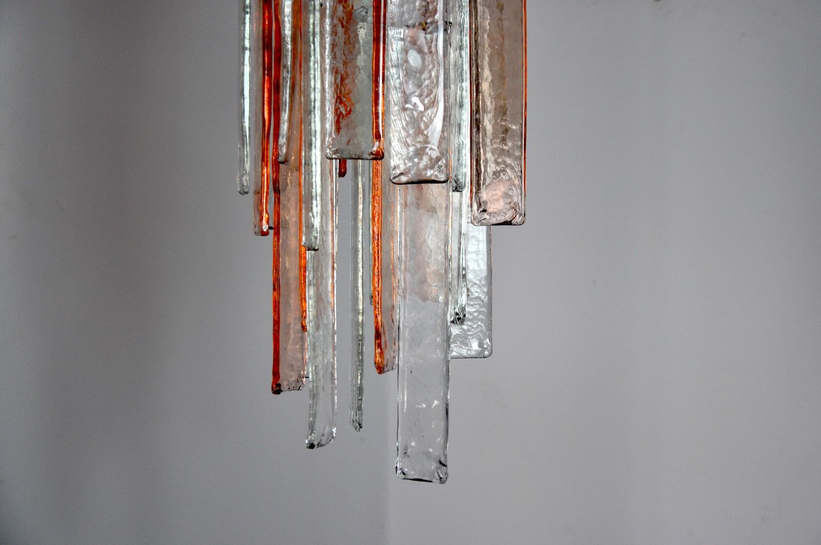 Poliarte Chandelier By Albano Poli, Pink And Transparent Murano Glass, Italy, 1970 photo 3679.0