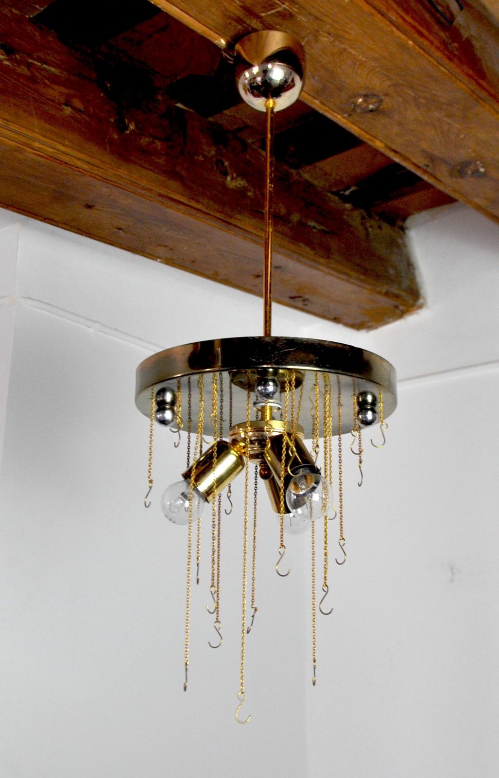 photo furniture Poliarte Chandelier By Albano Poli, Pink And Transparent Murano Glass, Italy, 1970