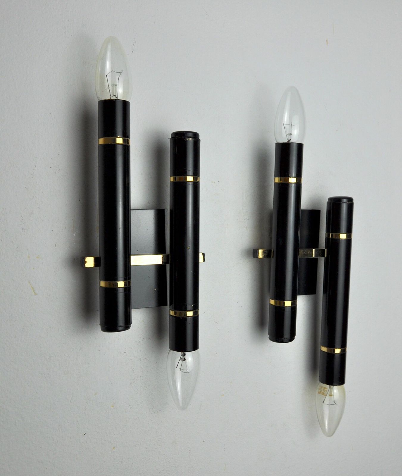 Pair Of Tubular Sconces From The Sciolari House, Italy, 1970s photo Lighting