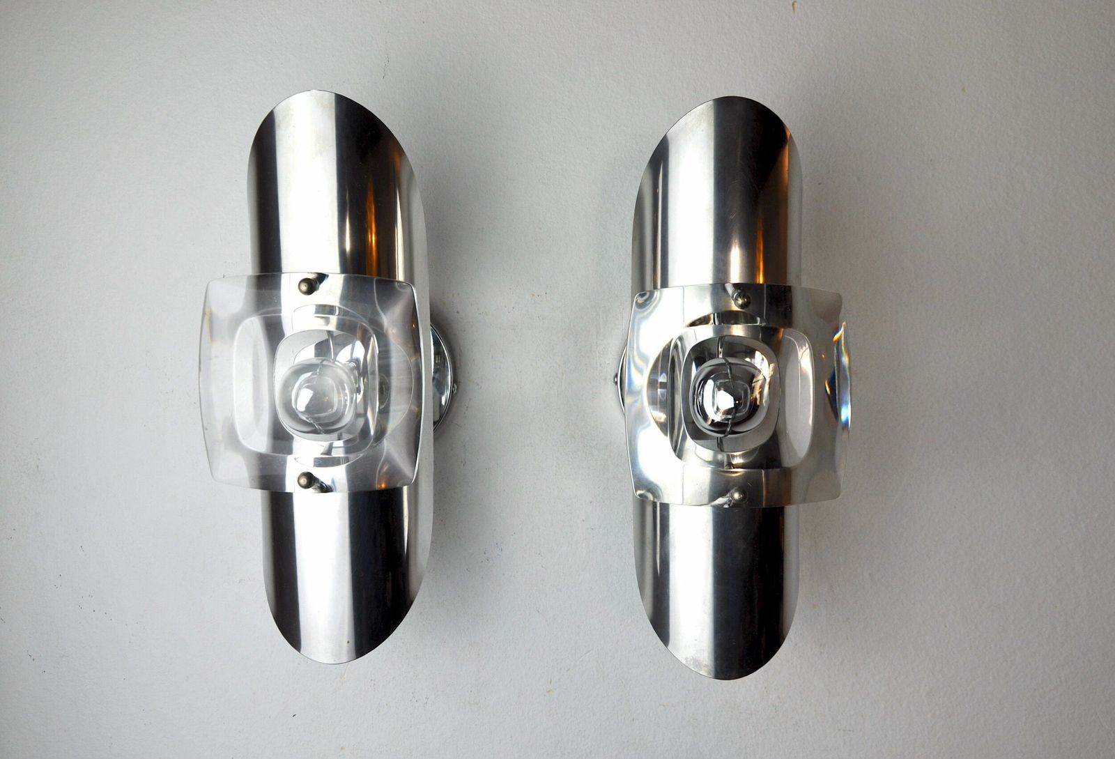Pair Of Oscar Torlasco Sconces, Murano Glass, Italy, 1970 photo for sale