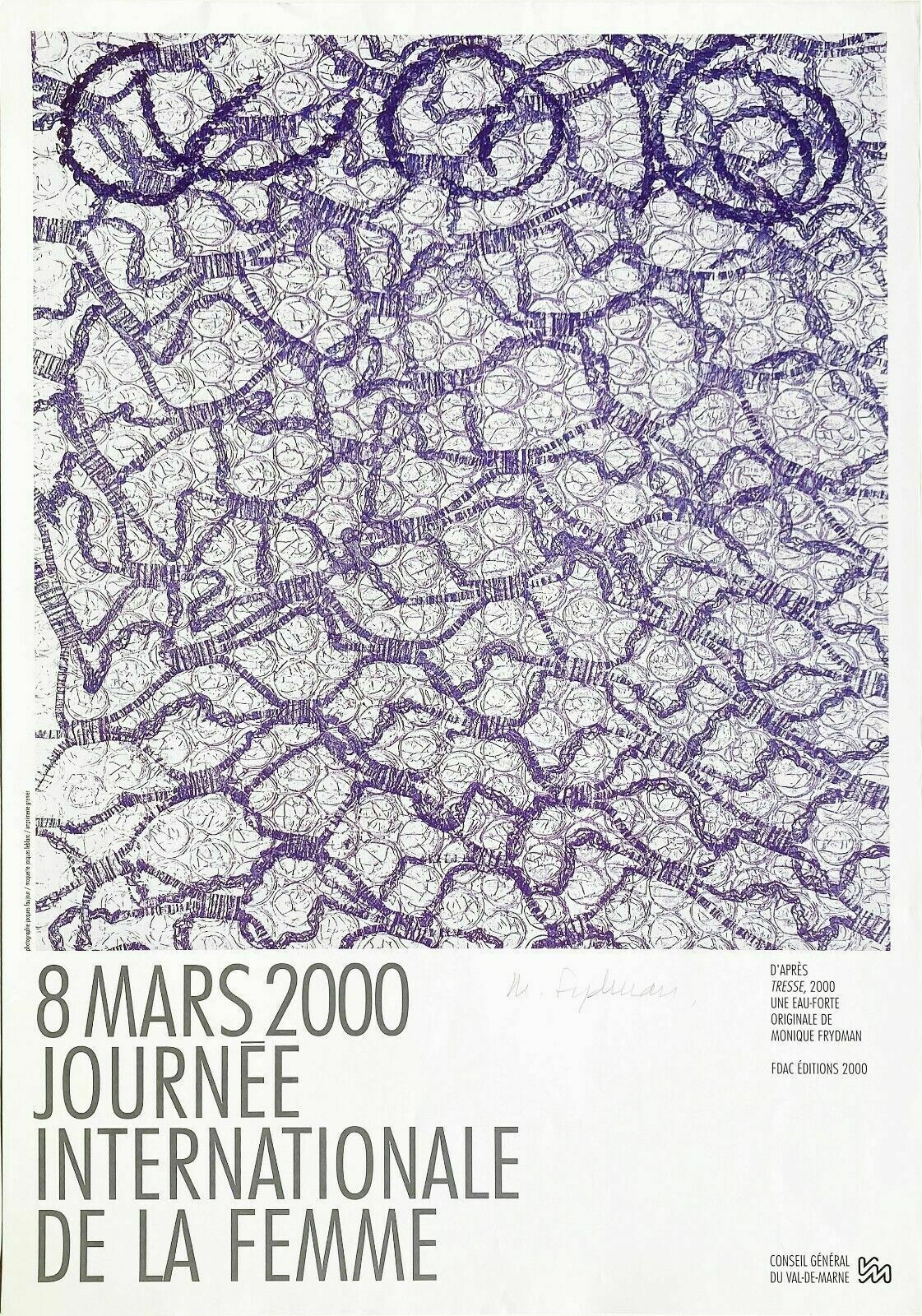 Monique Frydman   Signed Poster Expo 2000   Woman Art