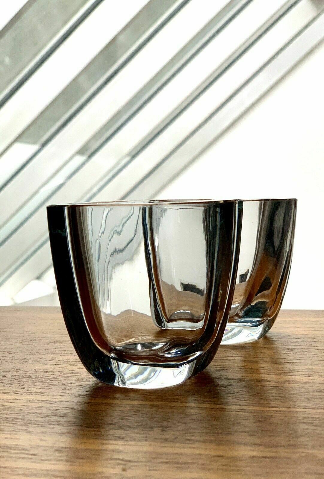 A Pair Of Mid Century Swedish Glass Strömbergshyttan Vases Asta Strömberg C1950 photo Home Decor