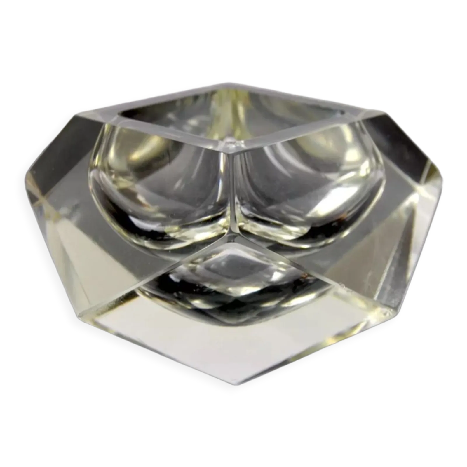 Ashtray By Flavio Poli For Seguso, Sommerso Glass, Murano, Italy, 1960