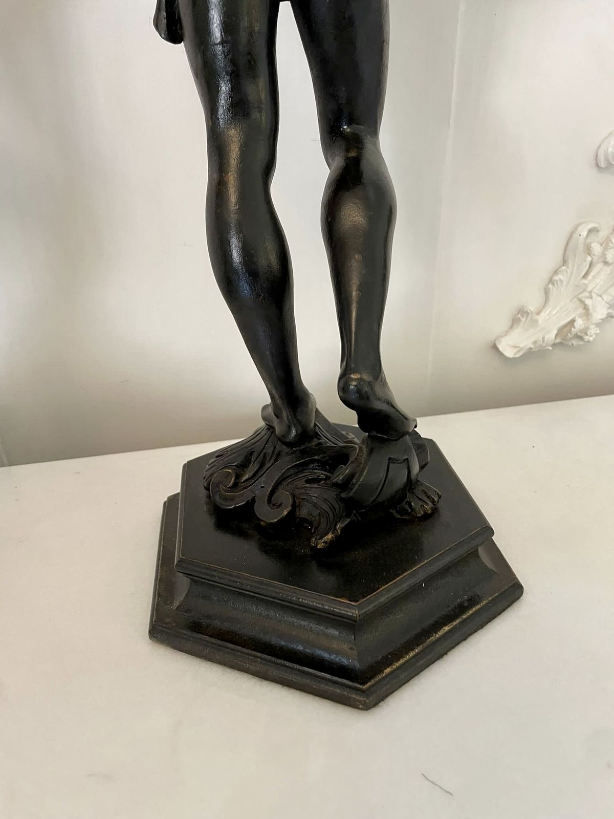 photo for sale Fine Pair Of Antique Carved Ebonised Figures