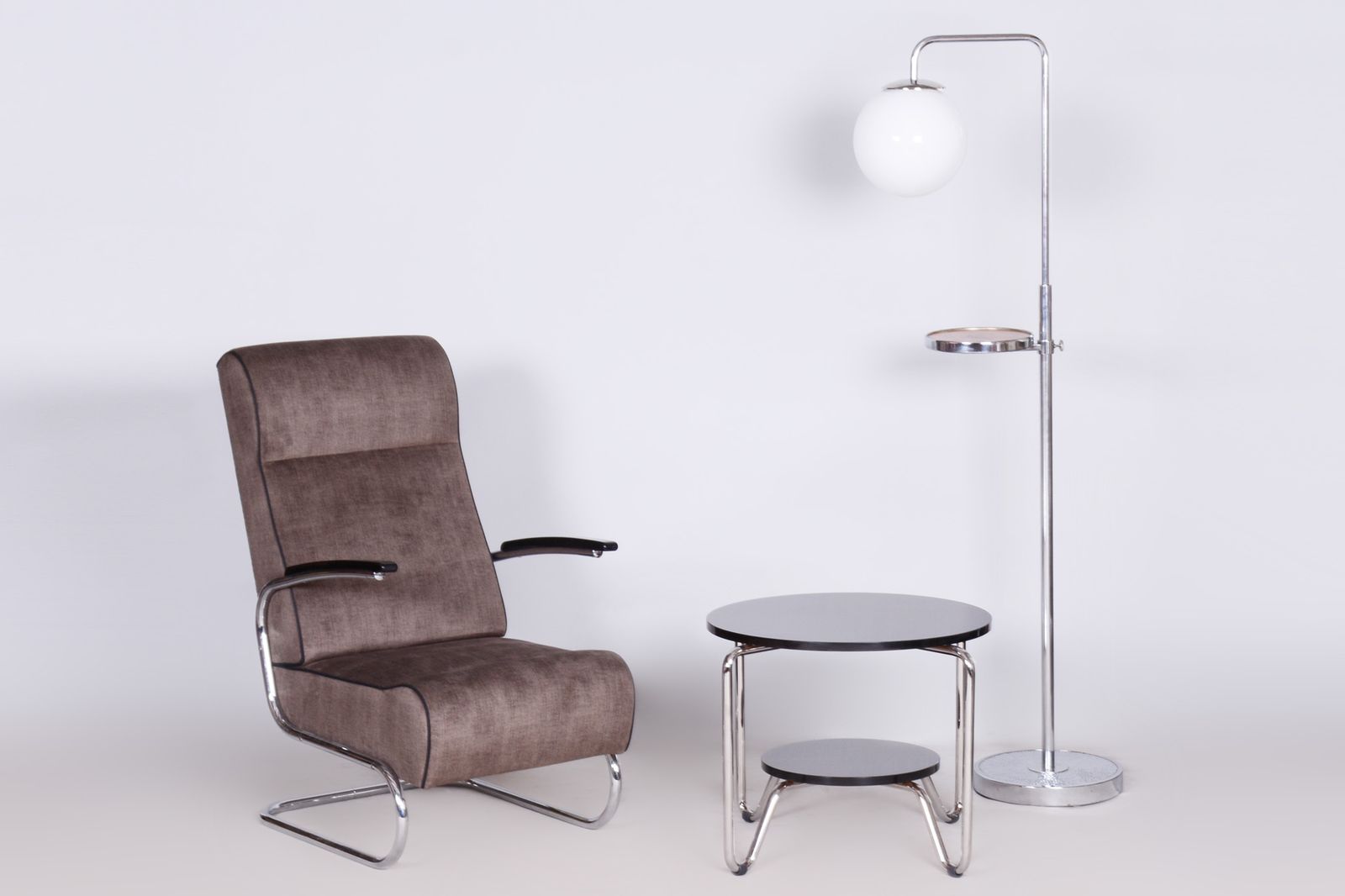 Bauhaus Armchair By Mücke Melder, Restored, New Upholstery, High Quality Fabric, Czechia, 1930s photo buy