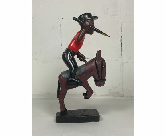 650.0 Set Of 3 Large African Baule Figurines Ivory Coast 1970s photo