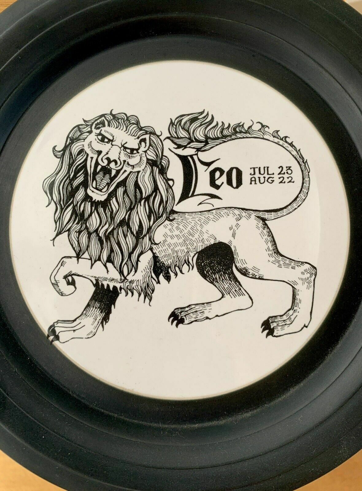 Rare Hornsea Pottery Leo Horoscope Zodiac Plate By John Clappison 1960's photo for sale