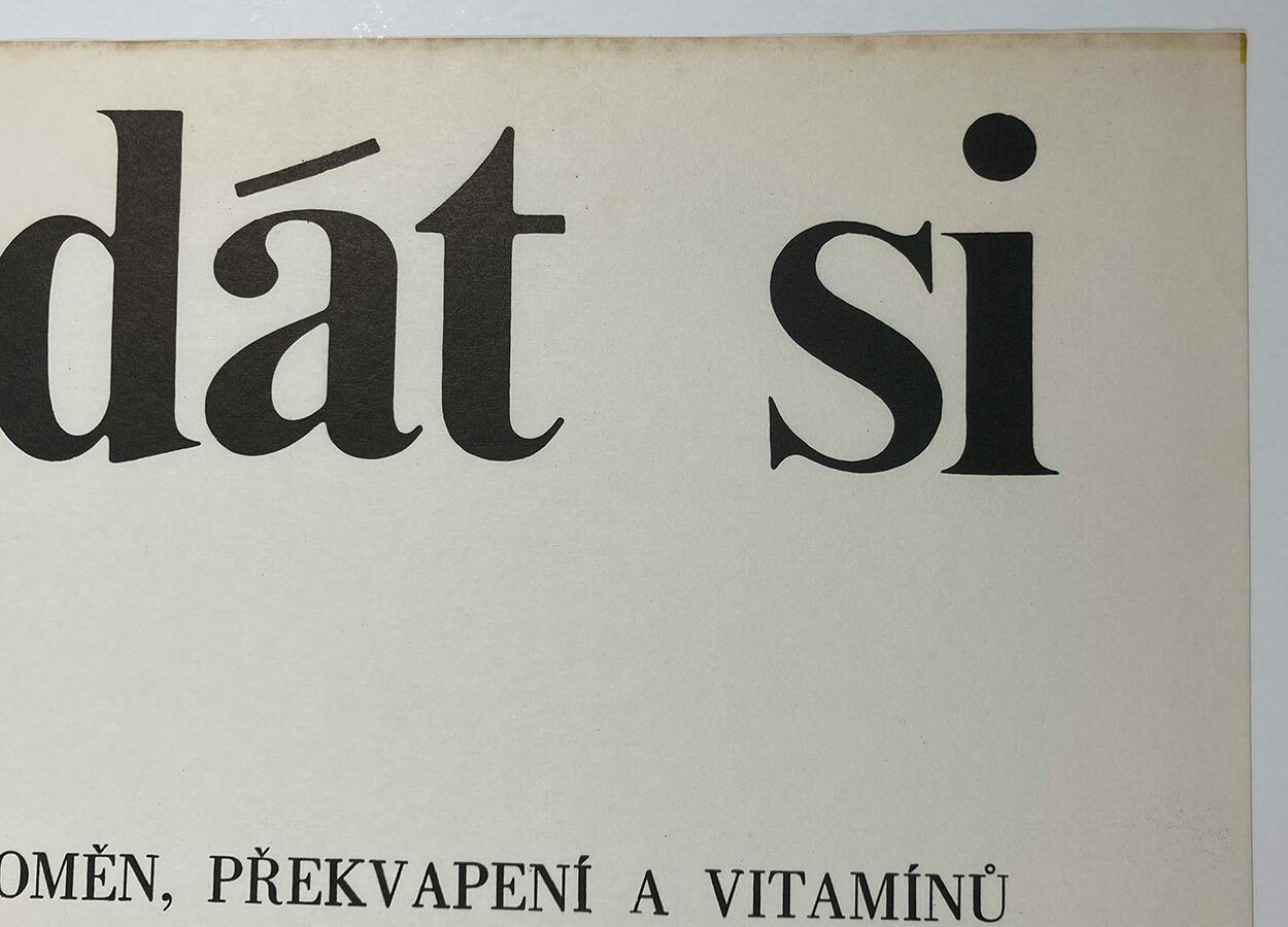Movie Poster, What Would You Say To Some Spinach, Milan Grygar, 1977 photo buy