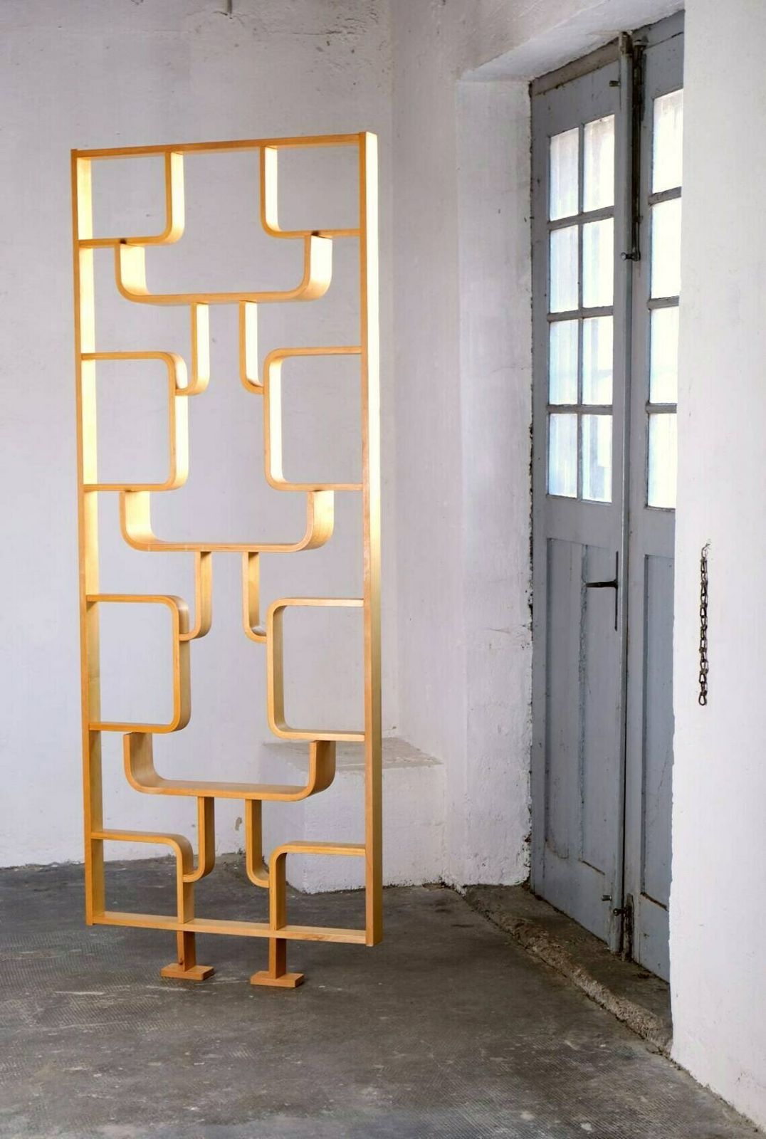 Mid Century Room Divider / Room Divider In Light Wood By Ludvik Volak Incl. Mounting Material photo furniture