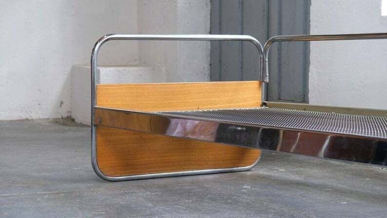 photo for sale Bauhaus Sofa / Daybed Made Of Chrome Plated Steel Tubes