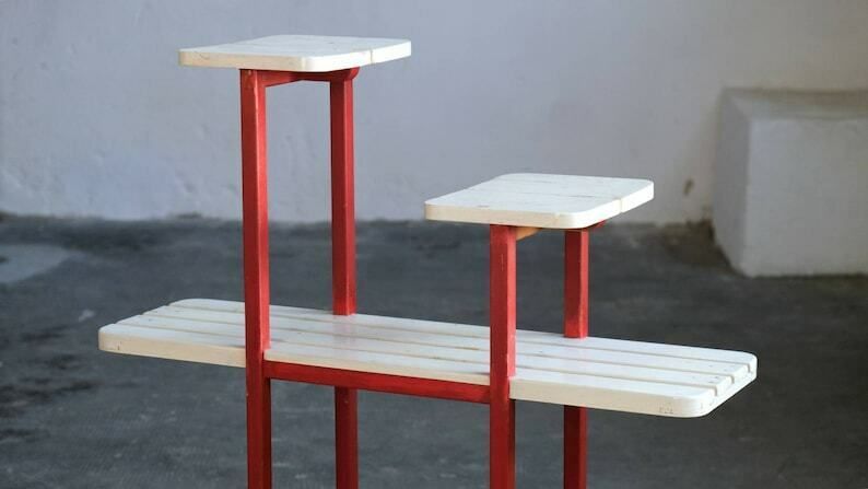 photo for sale Art Deco Cake Stand / Bauhaus Plant Shelf Made Of Wood