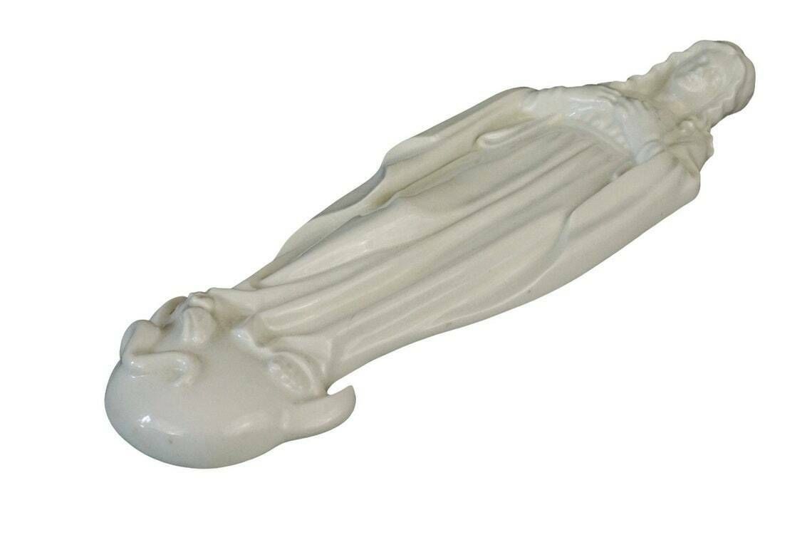 photo vinterior Virgin Mary Wall Hanging Figurine, French Religious Porcelain Madonna
