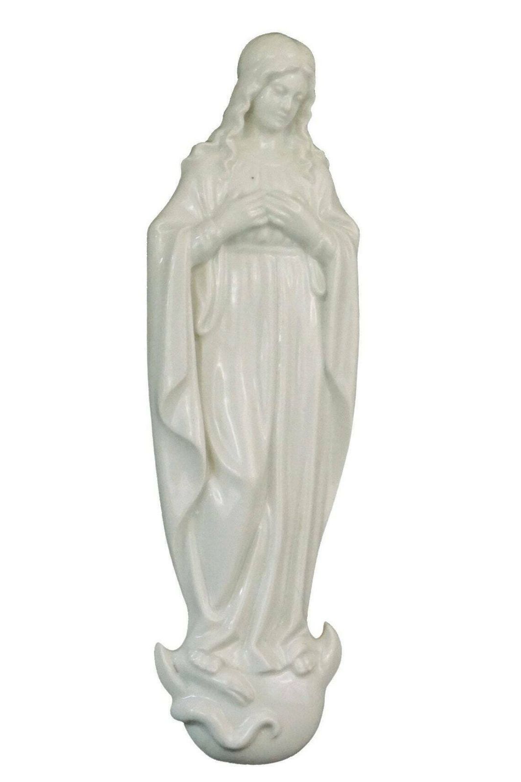 photo buy Virgin Mary Wall Hanging Figurine, French Religious Porcelain Madonna