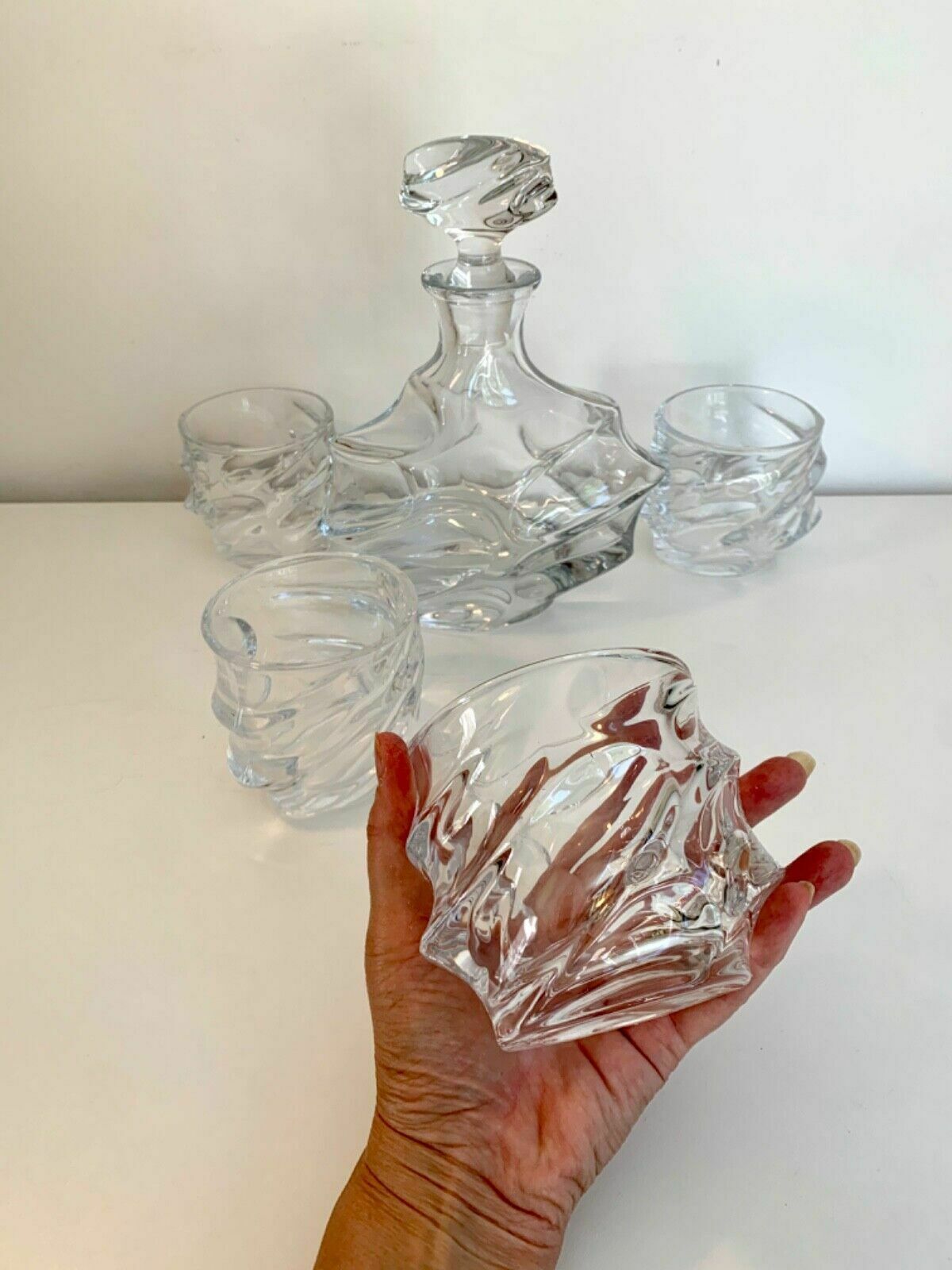Kanars Emperor Decanter & Crystal Old Fashioned Glasses Set Luxury Gift photo vinterior