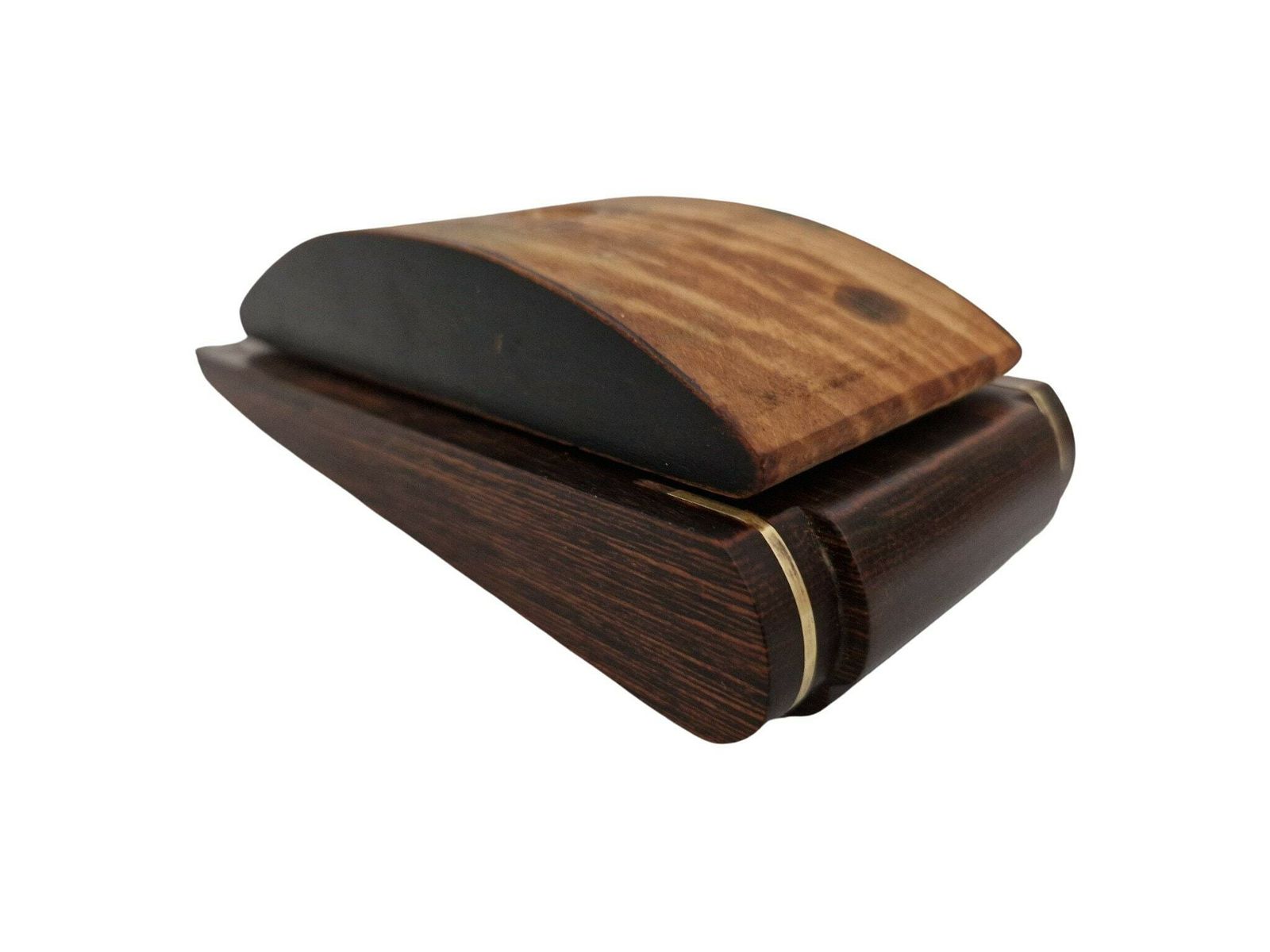 photo furniture French Art Deco Macassar Ebony And Brass Ink Blotter, Antique Wood Desk Accessory