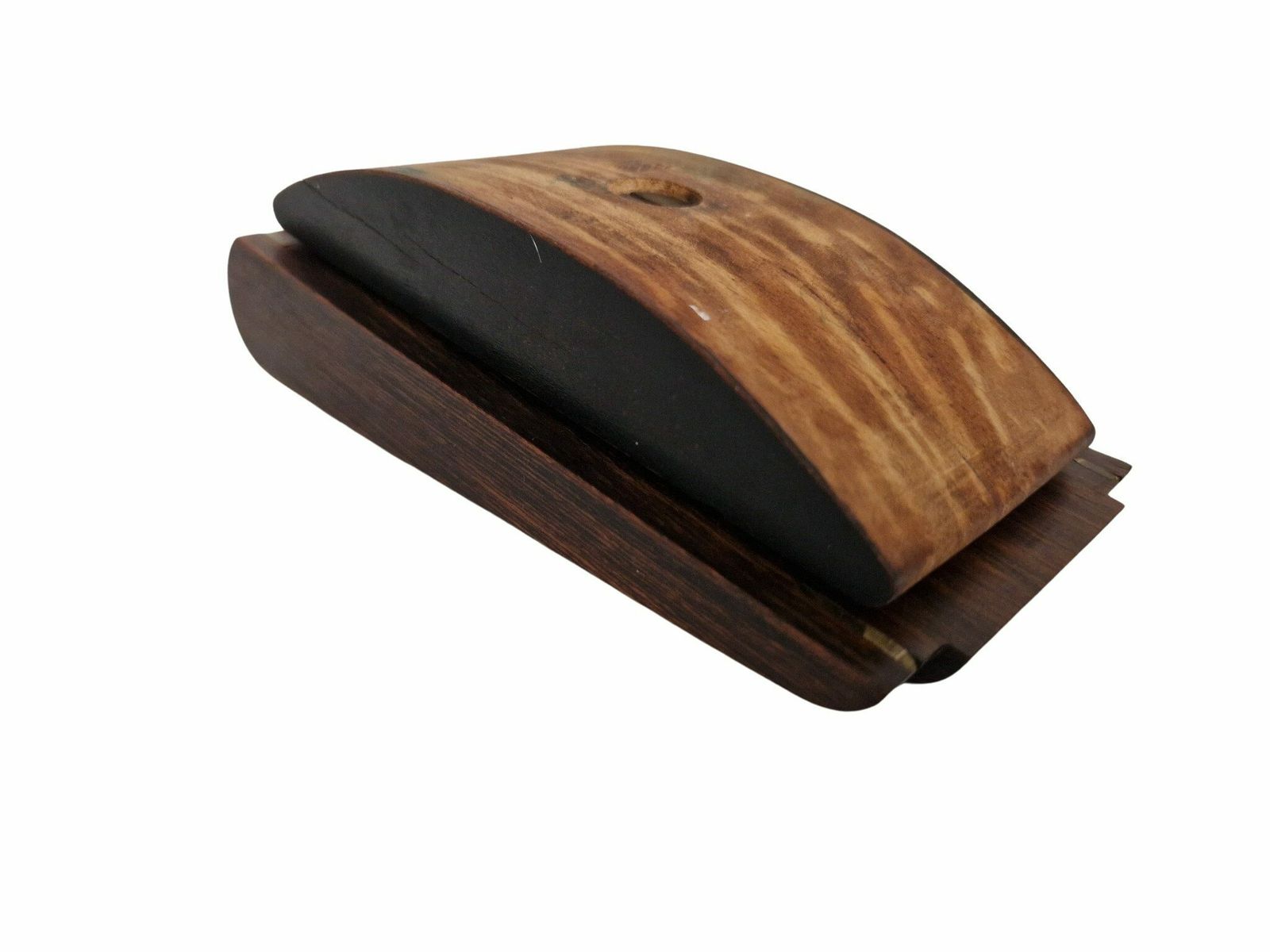 photo for sale French Art Deco Macassar Ebony And Brass Ink Blotter, Antique Wood Desk Accessory