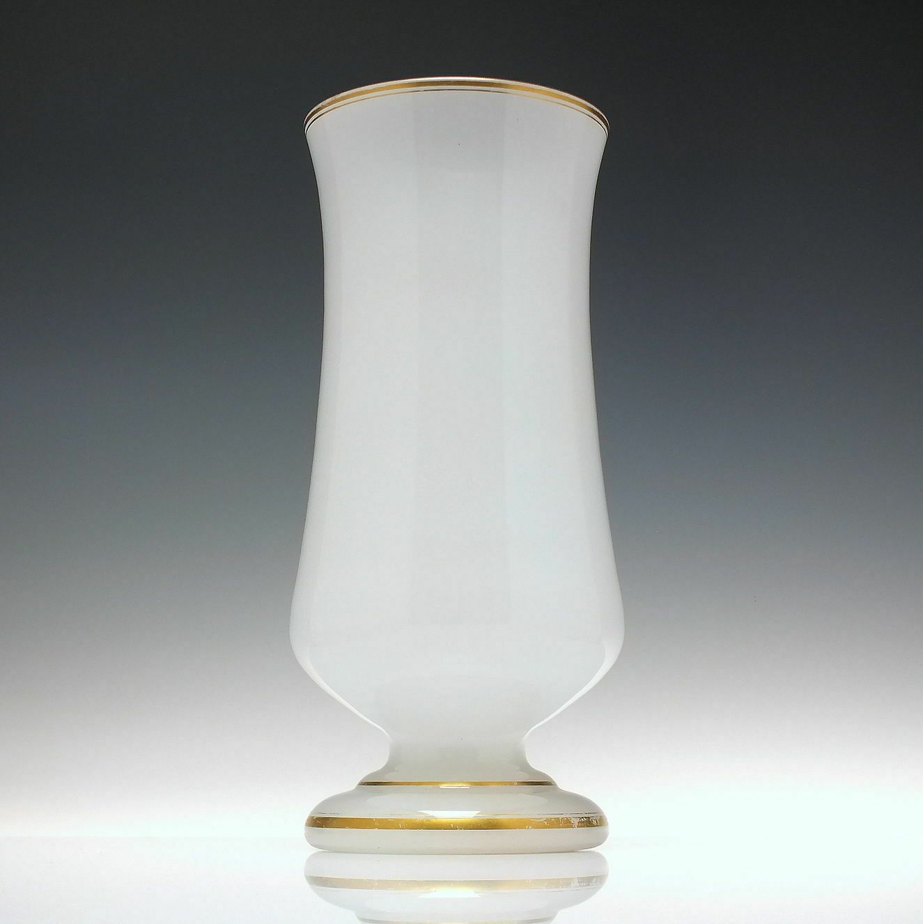 Antique French Opaline Gilded Glass Vase C1870 photo Home Decor