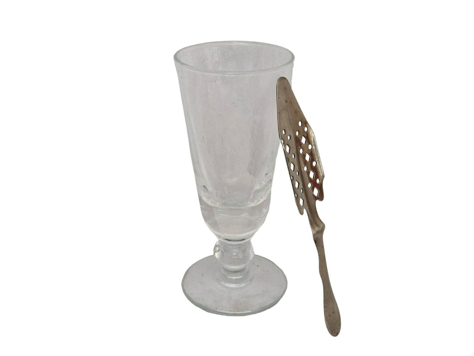 French Antique Absinthe Glass And Spoon Set, Collectible Glassware And Bar Gifts photo furniture