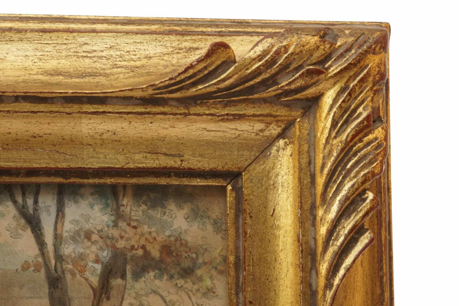 French Children In Farmyard Engraving, 19th Century Framed Art Print With Chickens And Animals photo vinterior