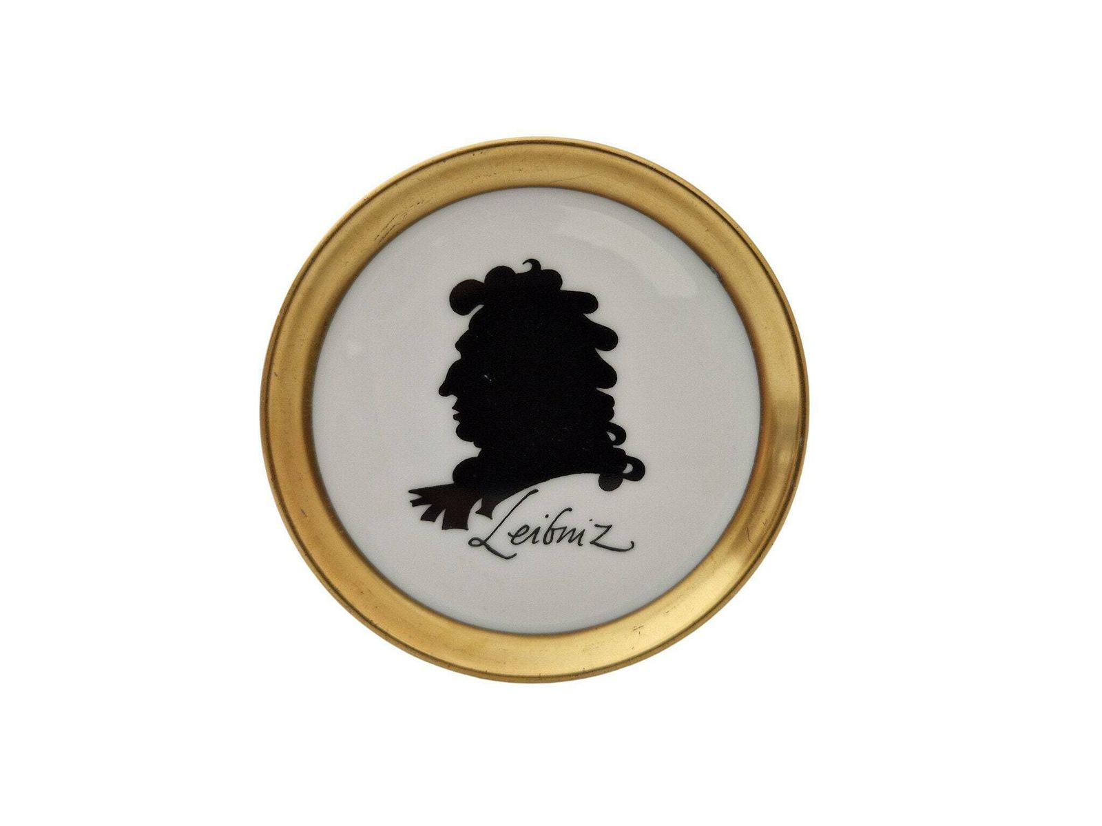 Furstenberg Porcelain Drink Coasters With German Philosopher Silhouette Portraits, Set Of 4 photo buy