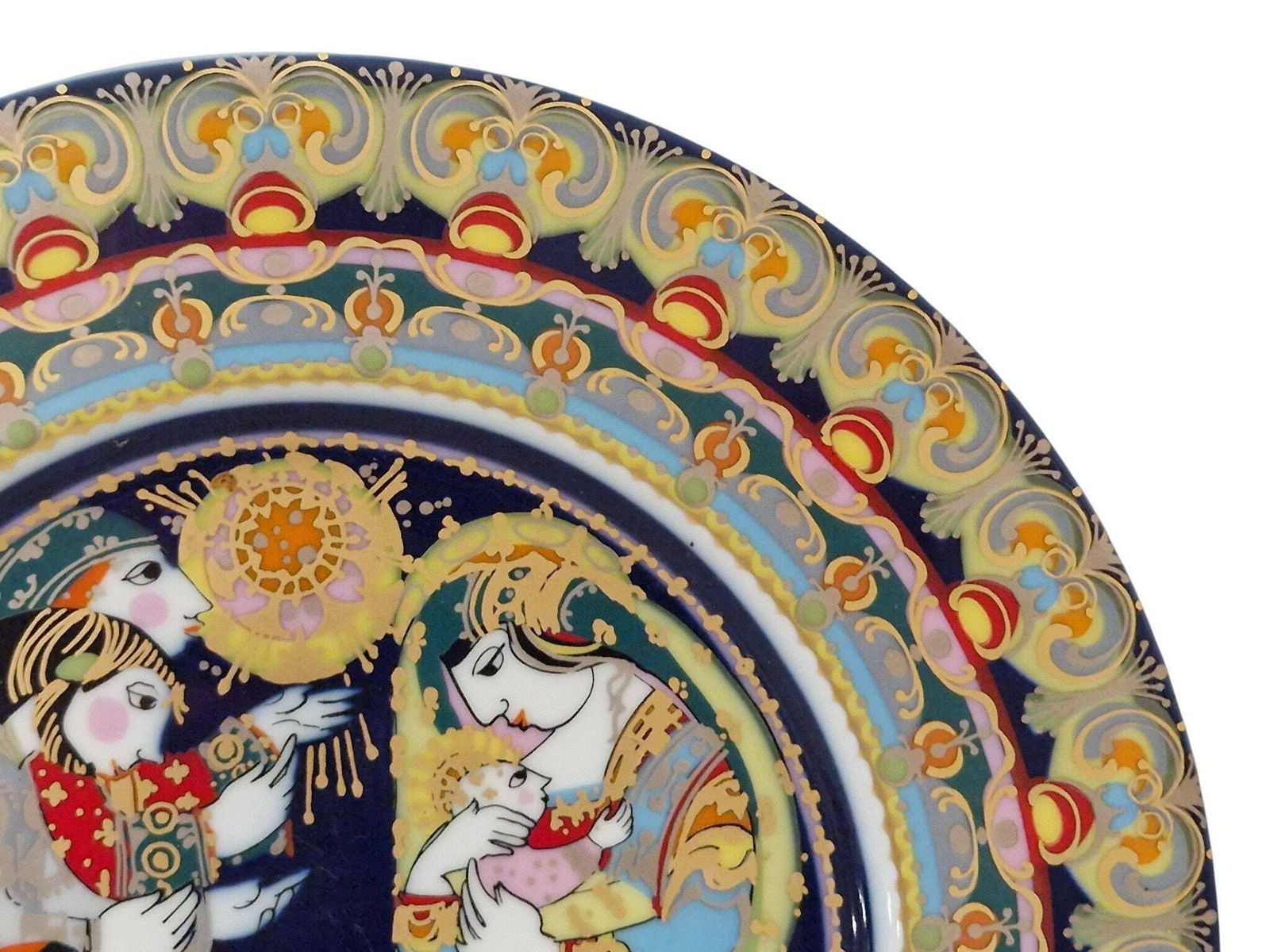1977 Christmas Plate By Bjorn Wiinblad For Rosenthal, Adoration Of The Shepherds, Limited Edition Collectible Porcelain photo buy
