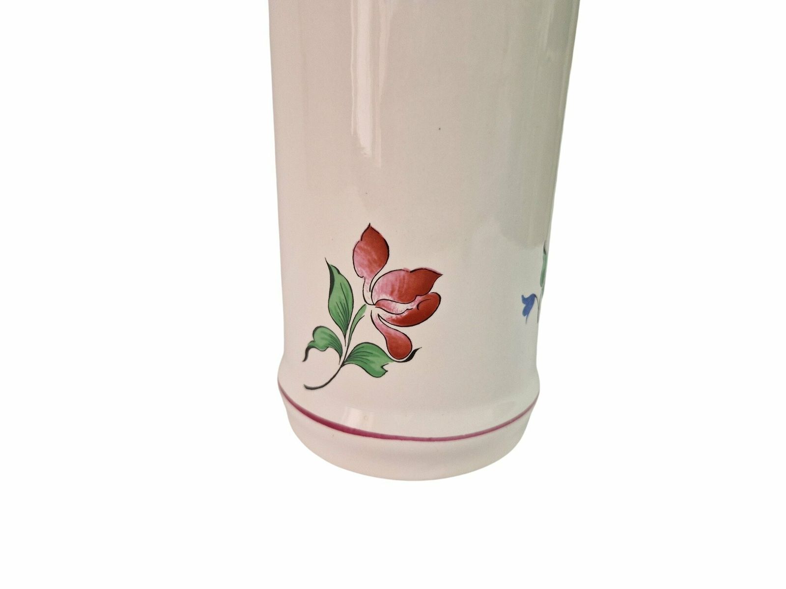 Rench Ceramic Liquor Decanter With Rose And Flowers By Keller And Guerin Luneville photo 80.0