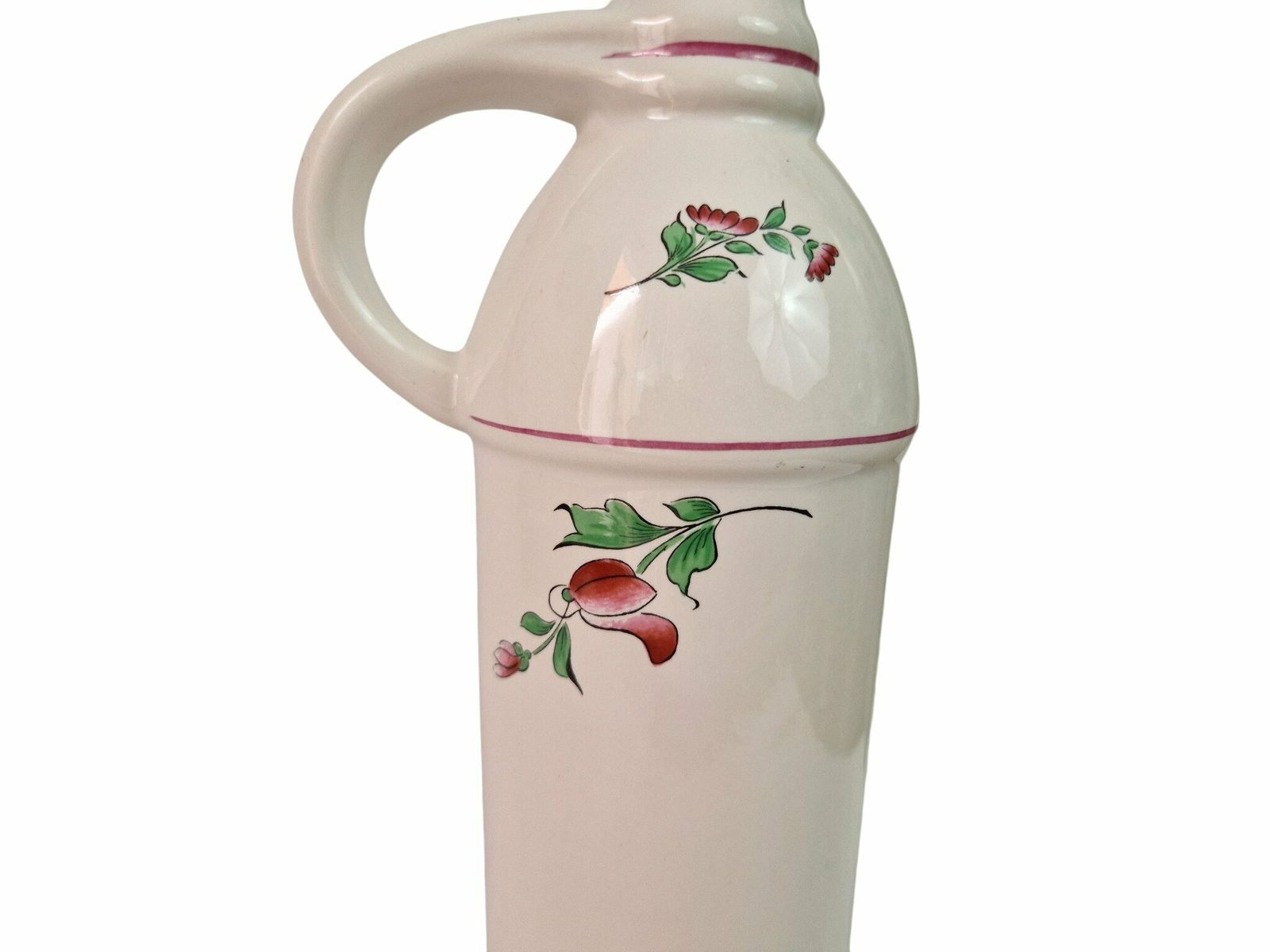 Rench Ceramic Liquor Decanter With Rose And Flowers By Keller And Guerin Luneville photo buy