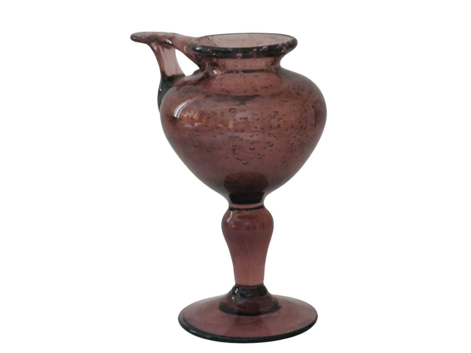 Biot Amethyst Handblown Glass Oil Lamp, Provence Decor photo furniture